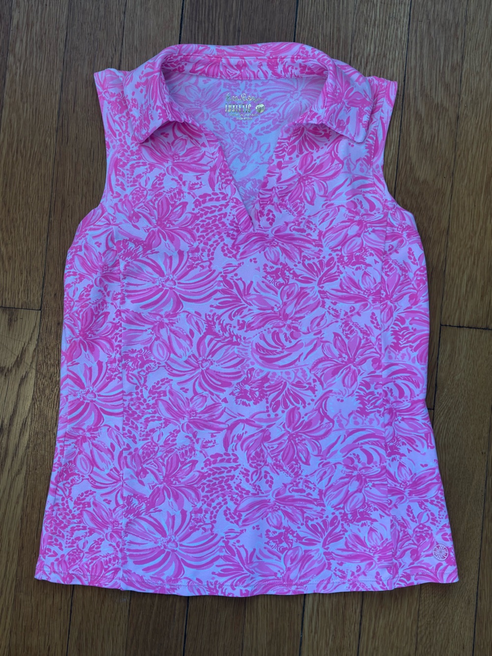LILLY PULITZER x Meryl Sleeveless Shirt Top *Foxy Llama* Pink XXS - Picture 3 of 7